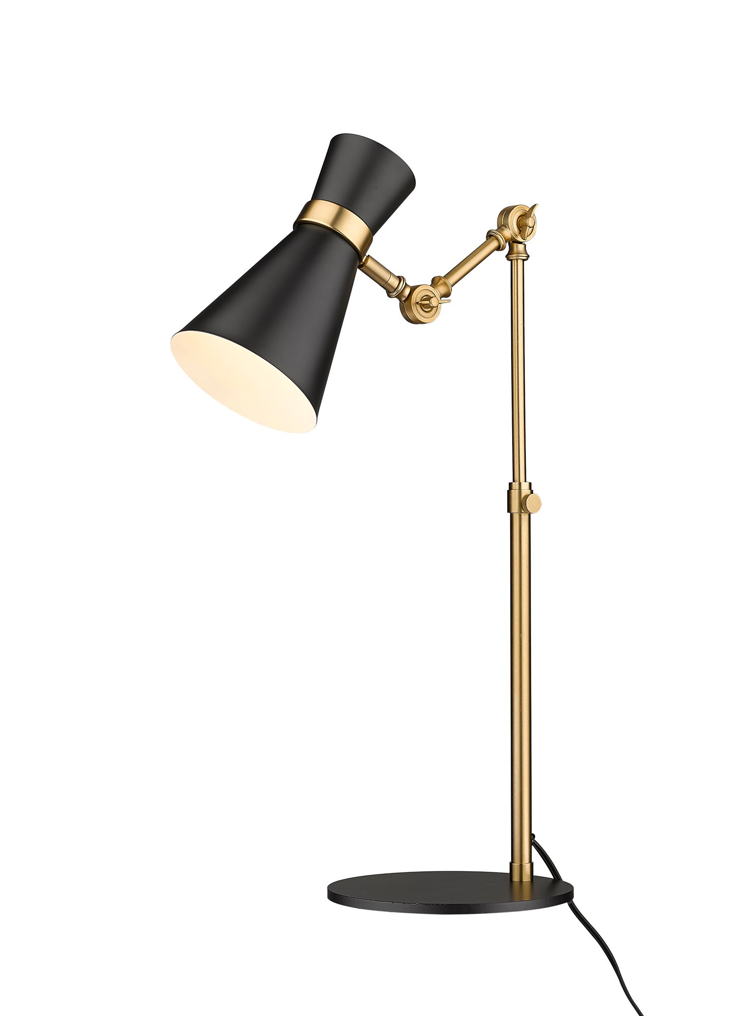 Image 5 Soriano by Z-Lite Matte Black + Heritage Brass 1 Light Table Lamp more views