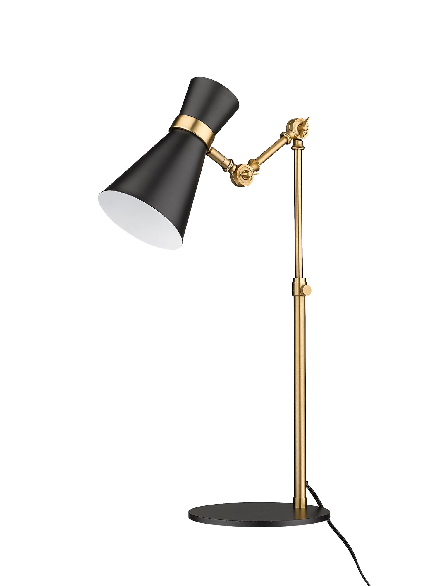 Image 7 Soriano by Z-Lite Matte Black + Heritage Brass 1 Light Table Lamp more views