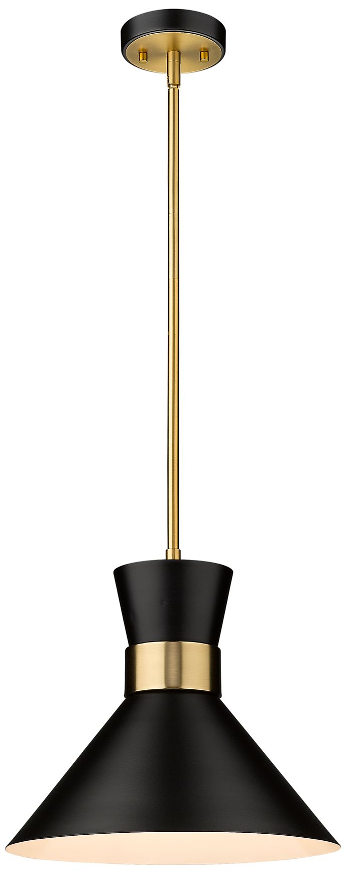 Image 4 Soriano by Z-Lite Matte Black + Heritage Brass 13.25 inch 1 Light Pendant more views