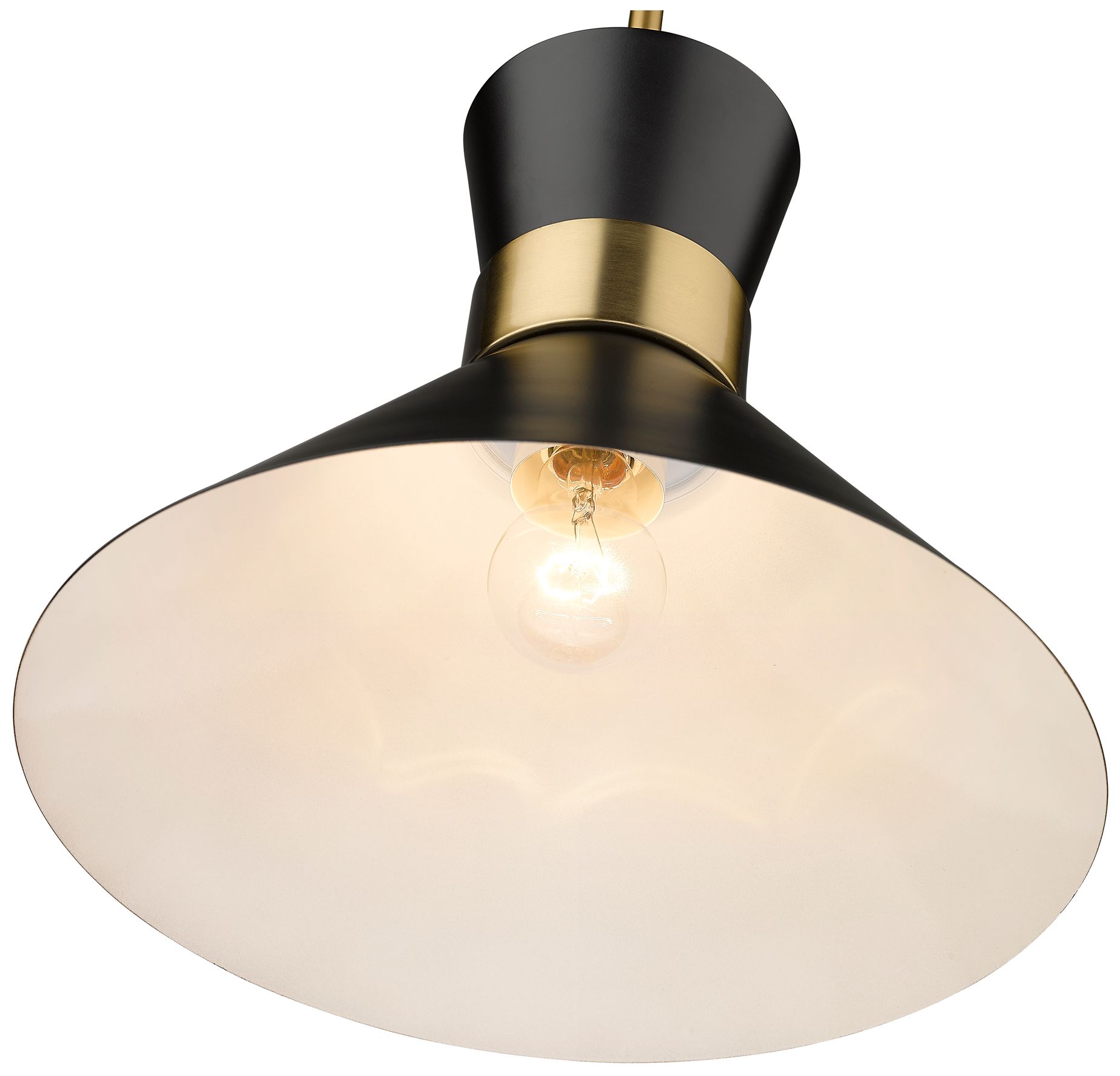 Image 6 Soriano by Z-Lite Matte Black + Heritage Brass 13.25 inch 1 Light Pendant more views