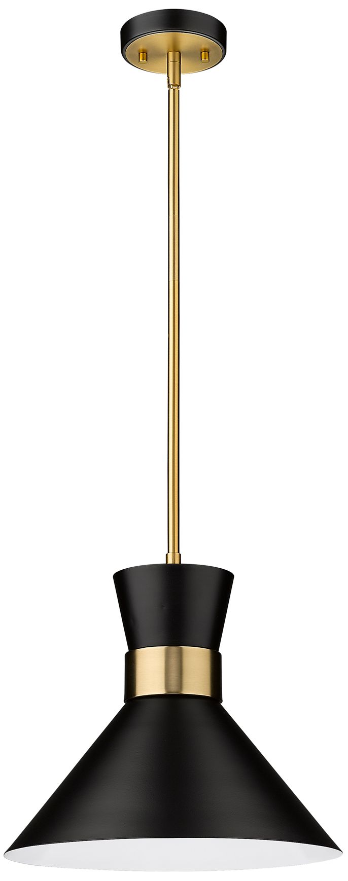 Image 7 Soriano by Z-Lite Matte Black + Heritage Brass 13.25 inch 1 Light Pendant more views
