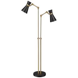 Soriano Heritage Brass 2-Light Floor Lamp