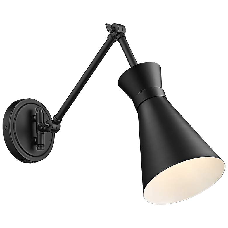 Image 3 Soriano Matte Black Articulating Arm Wall Lamp