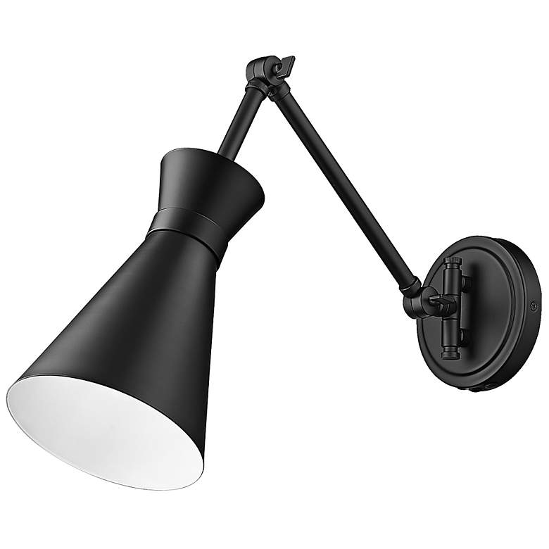 Image 6 Soriano Matte Black Articulating Arm Wall Lamp more views