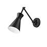 Soriano Matte Black Articulating Arm Wall Lamp in scene