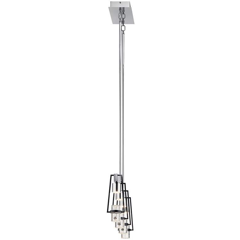 Image 3 Sorno 32"W Polished Nickel LED Kitchen Island Light Pendant more views