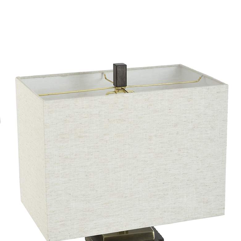 Image 4 Sorrel Brown Diamond Patterned Table Lamp more views