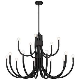 Image5 of Sorrento 15-Light Chandelier in Matte Black more views