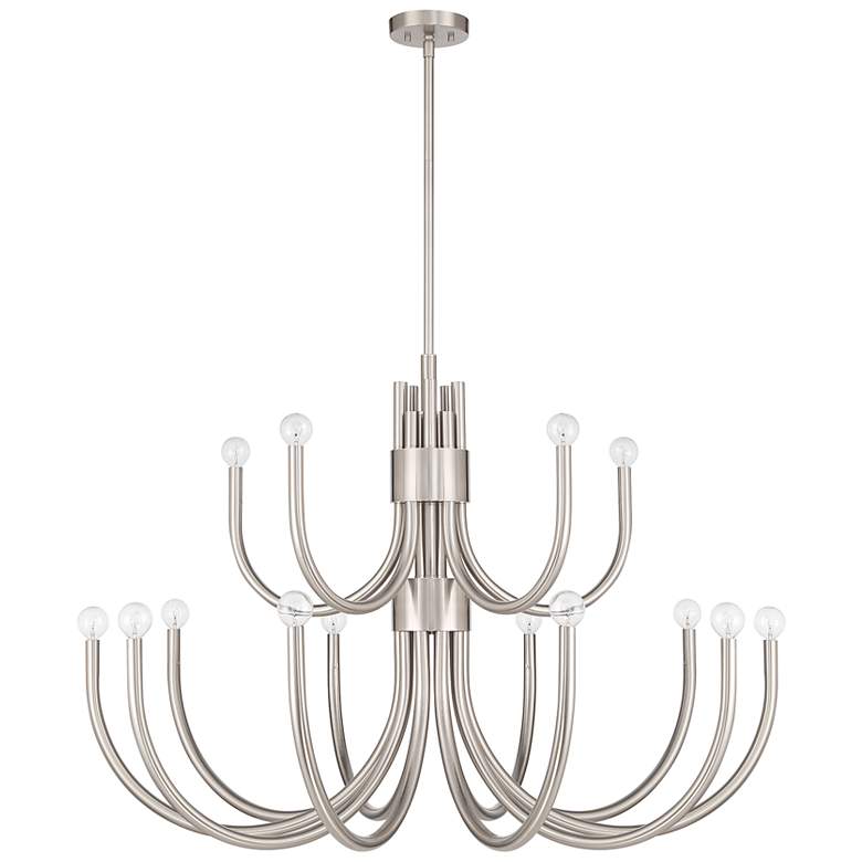 Image 2 Sorrento 15-Light Chandelier in Satin Nickel more views