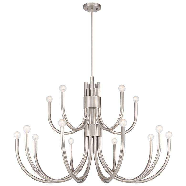 Image 4 Sorrento 15-Light Chandelier in Satin Nickel more views