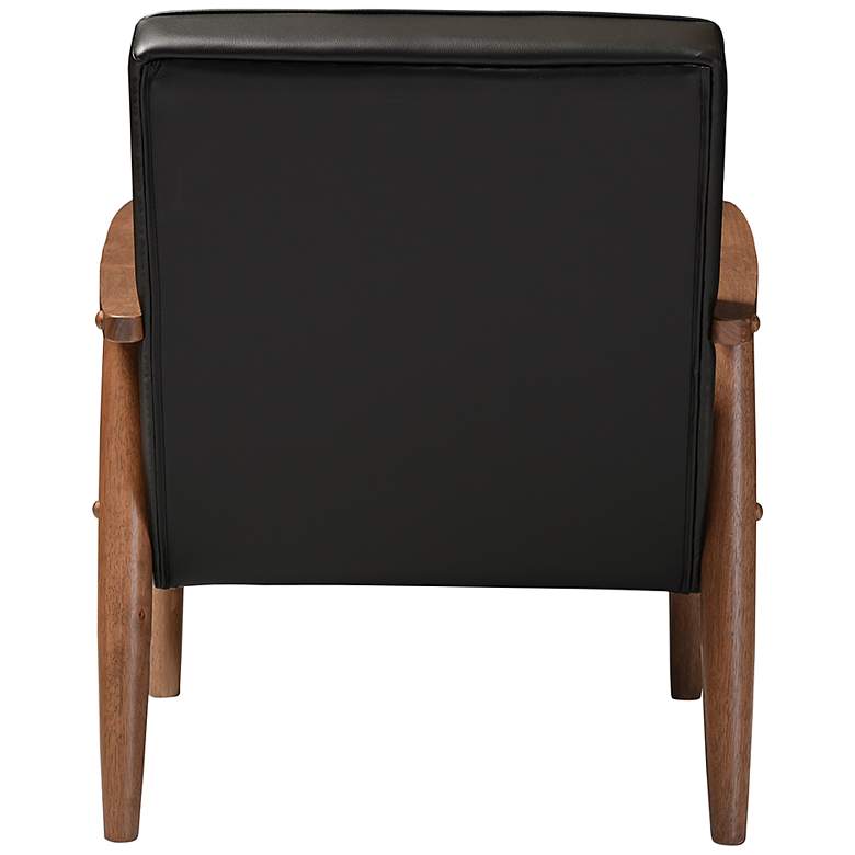 Image 5 Sorrento Black Faux Leather Tufted Lounge Chair more views