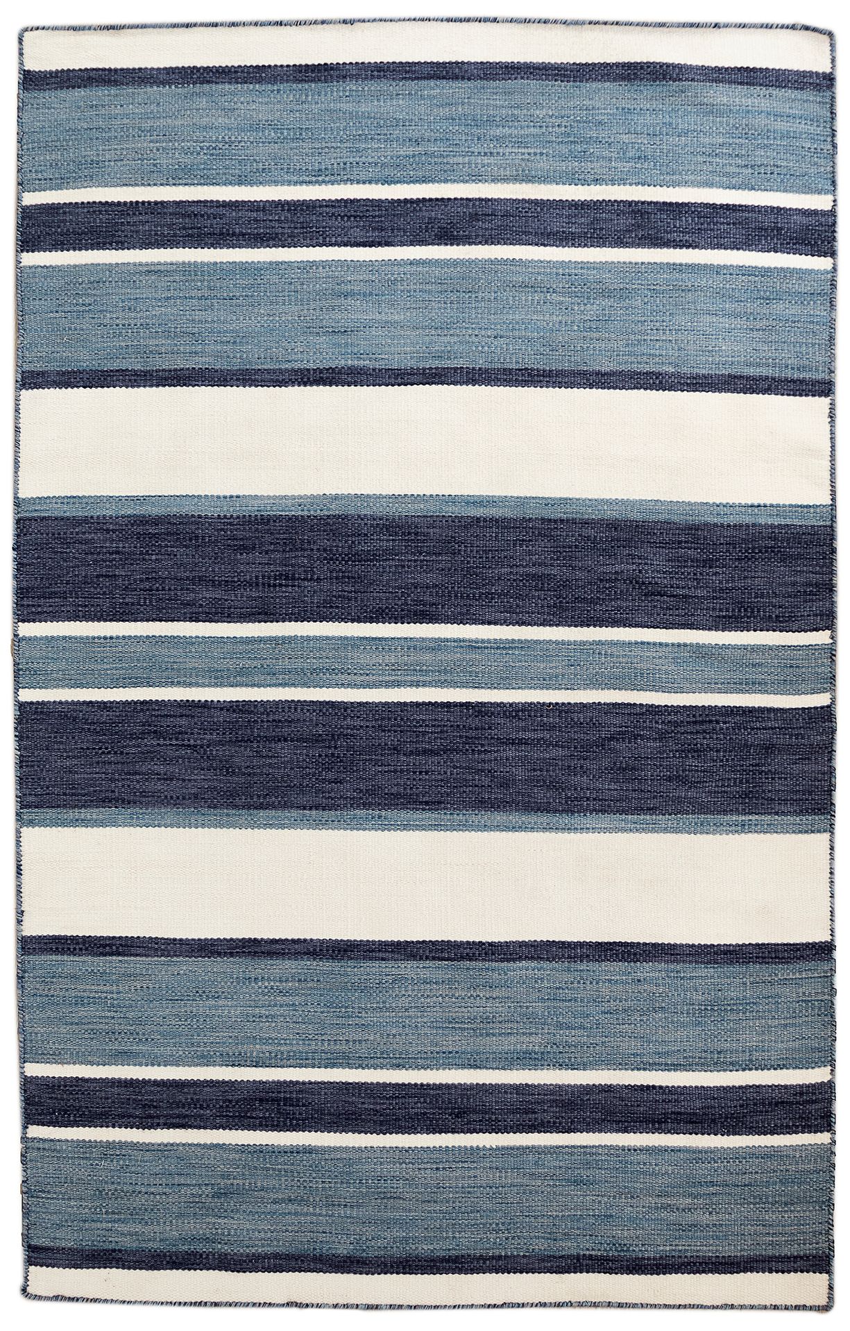 Thumbnail1 of Sorrento Boat Stripe 631733 3'6"x 5'6" Navy Outdoor Area 
