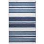 Sorrento Boat Stripe 631733 5&#39;x7&#39;6" Navy Outdoor Area Rug