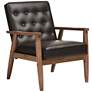 2_Sorrento Dark Brown Faux Leather Tufted Lounge Chair