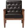3_Sorrento Dark Brown Faux Leather Tufted Lounge Chair more views