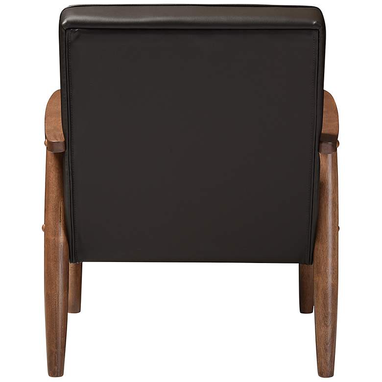 Image 5 Sorrento Dark Brown Faux Leather Tufted Lounge Chair more views