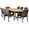 Sorrento Gray Wicker 9Piece Extendable Oval Patio Dining Set