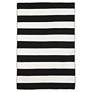 Thumbnail2 of Sorrento Rugby Stripe 630248 3'6"x5'6" Black Outdoor Rug