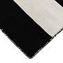 Thumbnail4 of Sorrento Rugby Stripe 630248 3'6"x5'6" Black Outdoor Rug more views