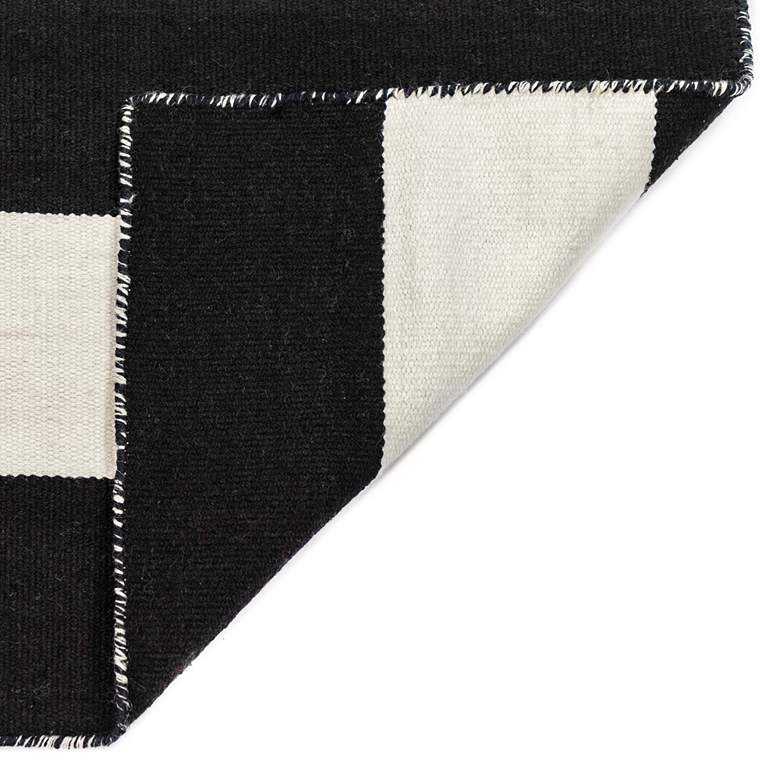 Image 5 Sorrento Rugby Stripe 630248 5&#39;x7&#39;6 inch Black Outdoor Area Rug more views