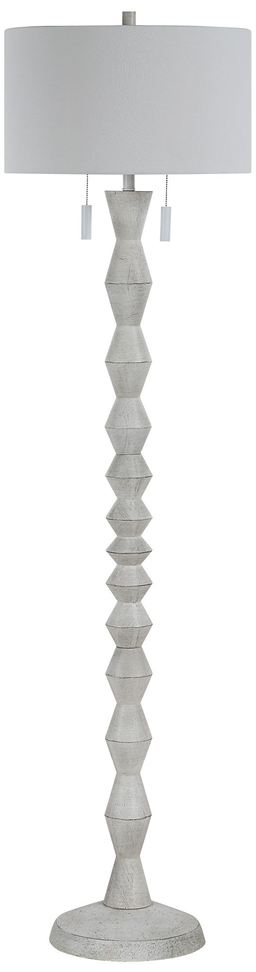 Image 2 Sorriso 75.0" Height Floor Lamps, White Wood Texture