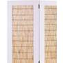 Sosa 47" Wide White Wood Wicker 3-Panel Screen/Room Divider