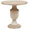 Soto 21"W Reclaimed Wheat Wood Round Pedestal Accent Table