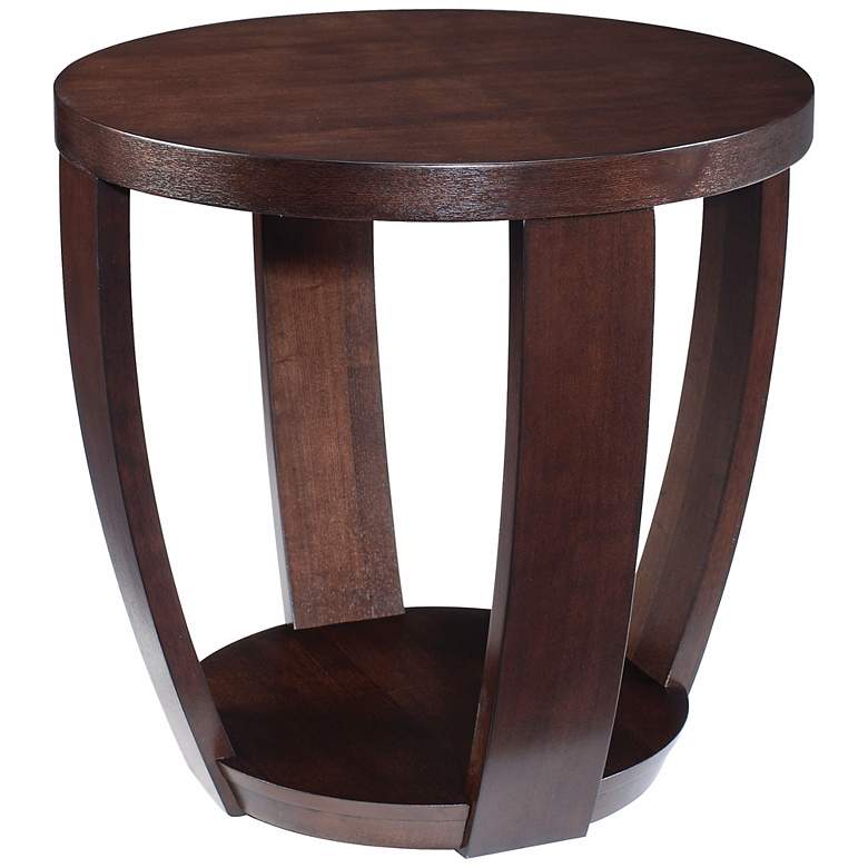 Image 1 Sotto Sienna Finish Round Accent Table