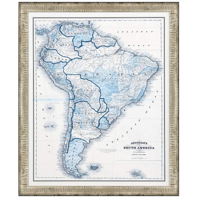 Image 1 South America 33" High Rectangular Giclee Framed Wall Art