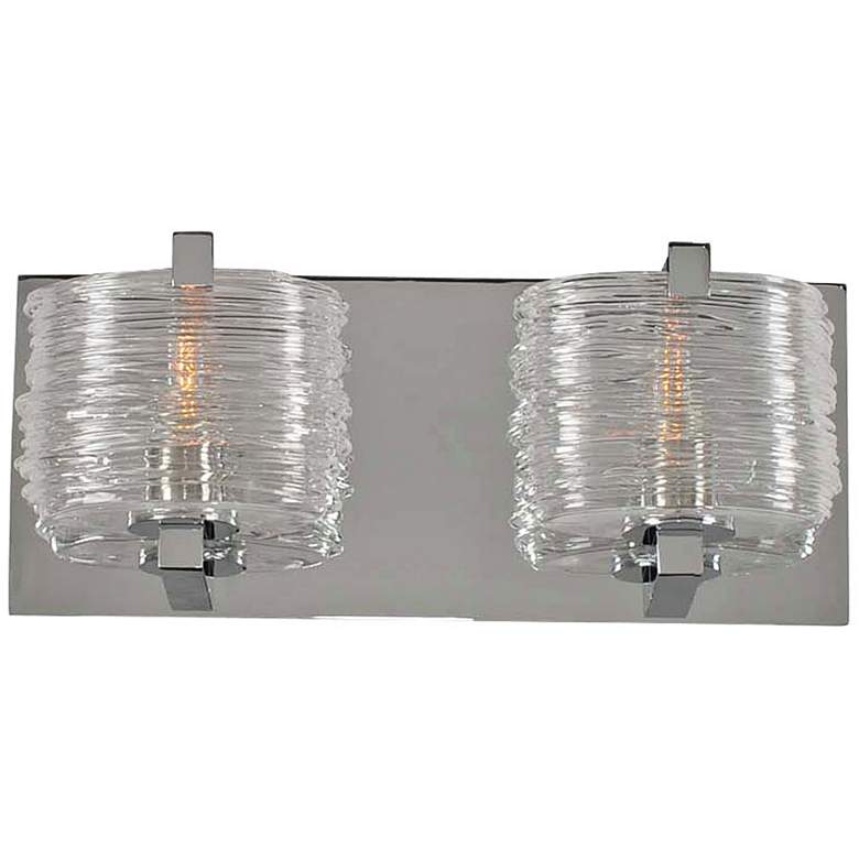 Image 1 South Bay 12 inch Wide Chrome 2-Light Bath Light