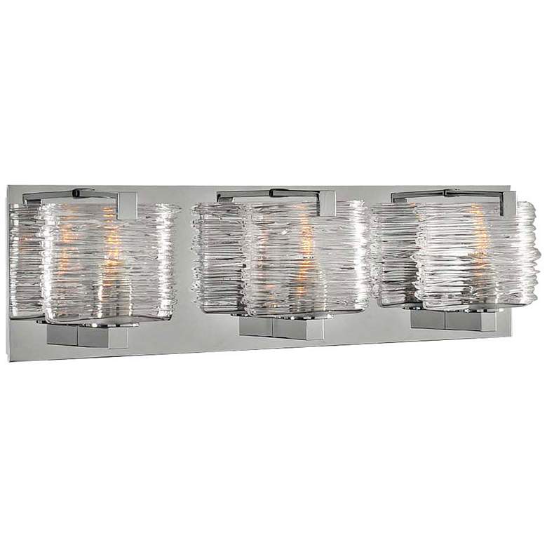 Image 1 South Bay 19" Wide Chrome 3-Light Bath Light