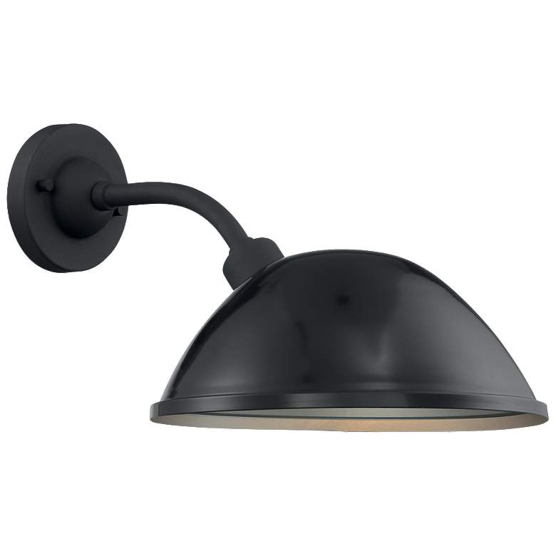 Image 1 South Street; 1 Light; Large Outdoor Wall Sconce; Gloss Black Finish