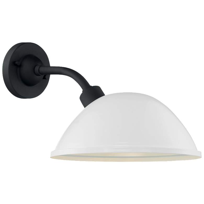 Image 1 South Street; 1 Light; Large Outdoor Wall Sconce; Gloss White Finish