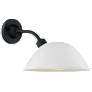 South Street; 1 Light; Large Outdoor Wall Sconce; Gloss White Finish