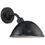 South Street; 1 Light; Small Outdoor Wall Sconce ; Gloss Black Finish