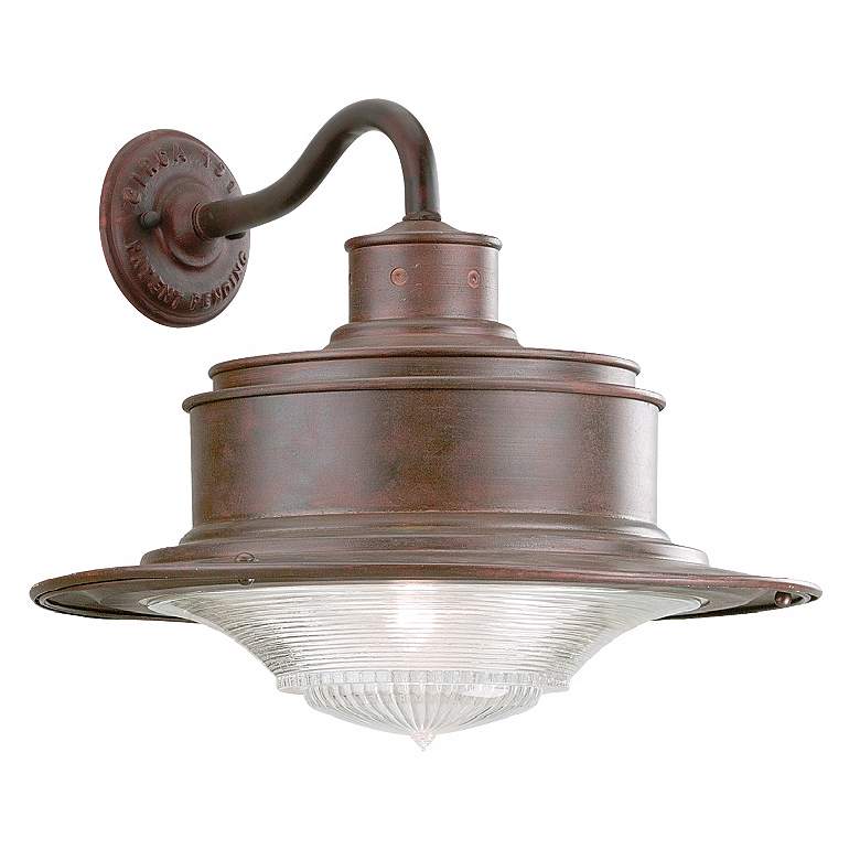 Image 1 South Street 14 1/4 inch High Outdoor Old Rust Wall Light