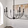 Thumbnail1 of Southcrest Matte Black 6 Light Chandelier Ceiling Light Fixture