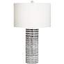 Southern Heritage Black-Spotted White Ceramic Table Lamp