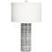 Southern Heritage Black-Spotted White Ceramic Table Lamp