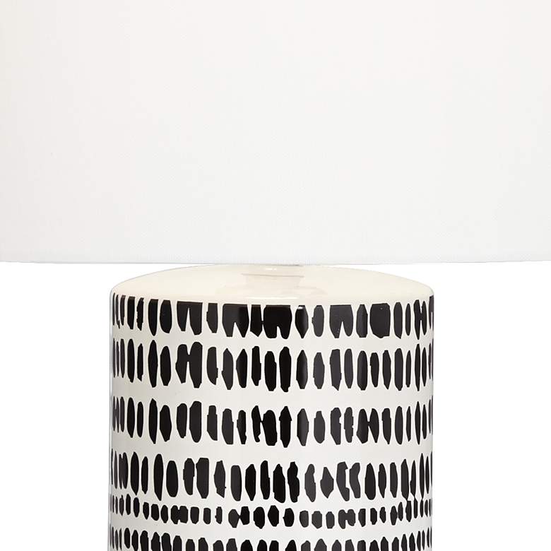 Image 4 Southern Heritage Black-Spotted White Ceramic Table Lamp more views