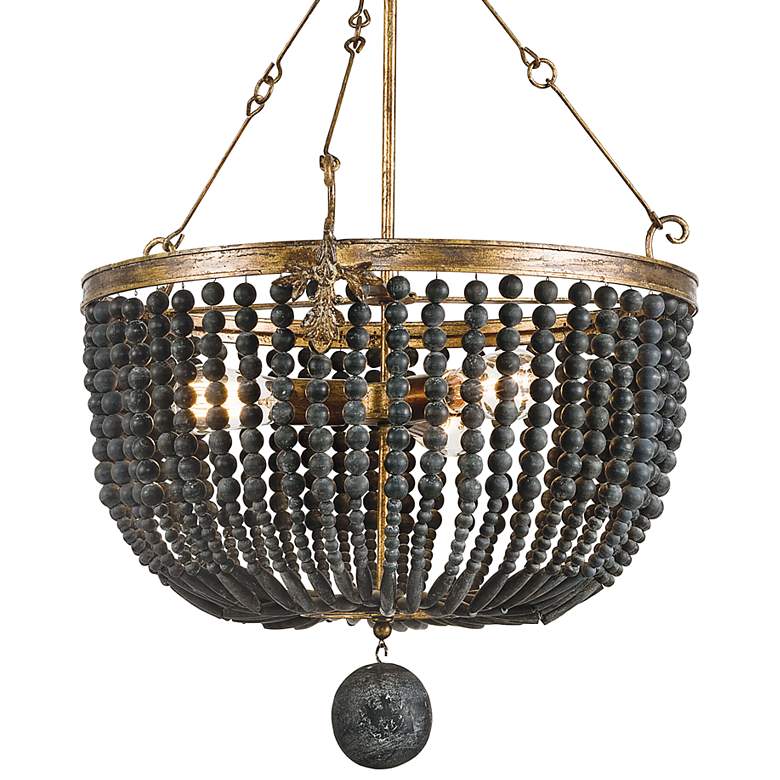 Image 1 Southern Living Southern Living Fabian Wood Bead Chandelier 37 Height
