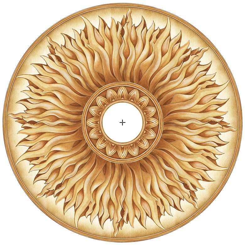 Image 2 Southern Sun 24 inch Wide Repositionable Ceiling Medallion