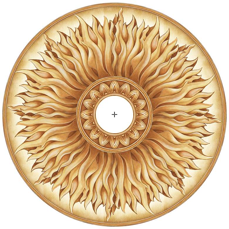 Image 1 Southern Sun 24" Wide Repositionable Ceiling Medallion