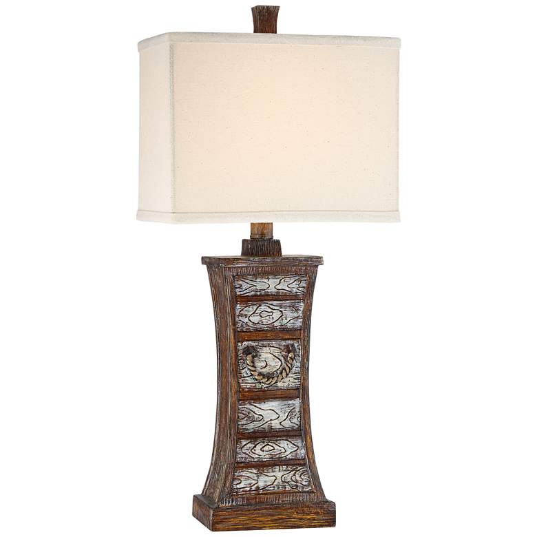 Image 1 Southhold Faux Wood Table Lamp by Regency Hill