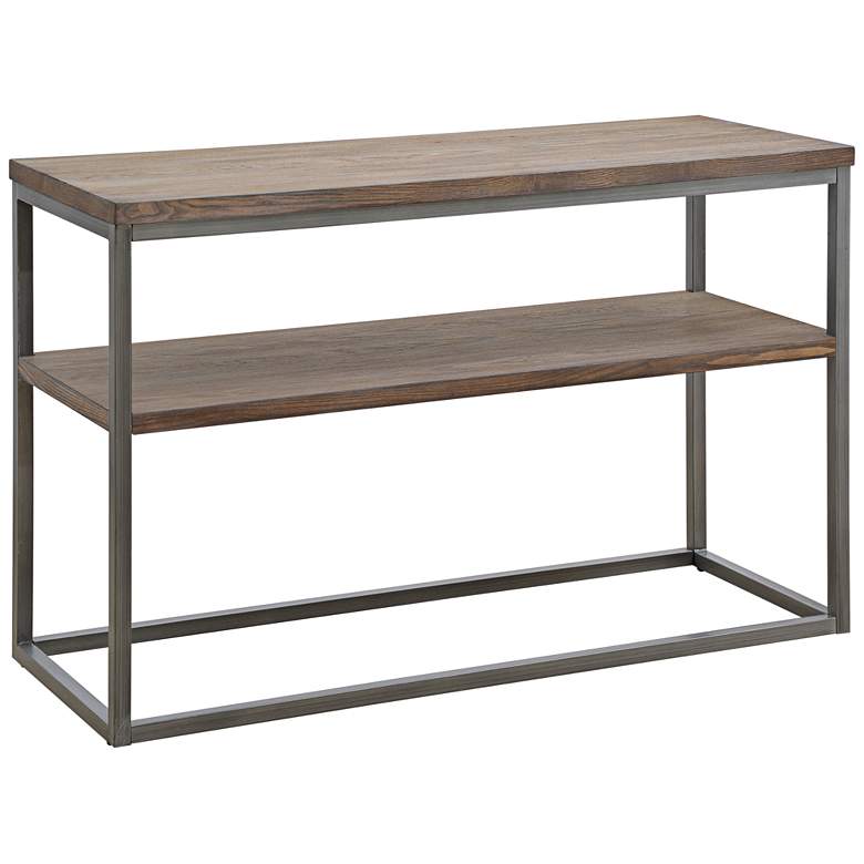 Image 1 Southport 48 inch Wide Brushed Driftwood Gray Sofa Table
