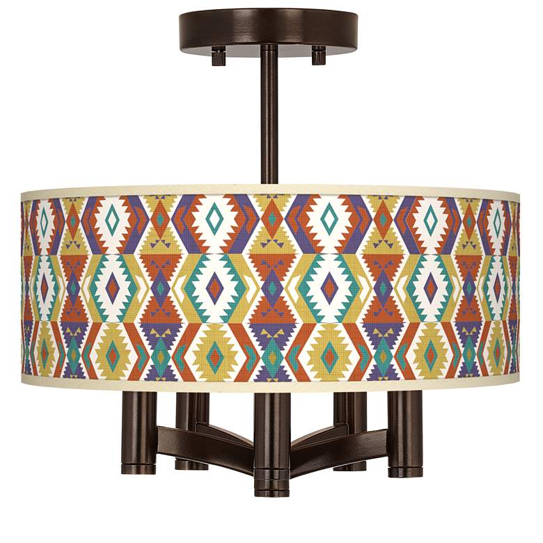 Image 1 Southwest Bohemian Ava 5-Light Bronze Ceiling Light