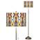 Southwest Bohemian Brushed Nickel Pull Chain Floor Lamp