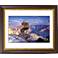 Southwest Canyon Gold Bronze Frame Giclee 20" Wide Wall Art