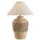 Southwest Desert 28 3/4" Tan Leaf Design Vase Table Lamp