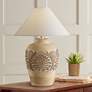 1_Southwest Desert 28 3/4" Tan Leaf Design Vase Table Lamp